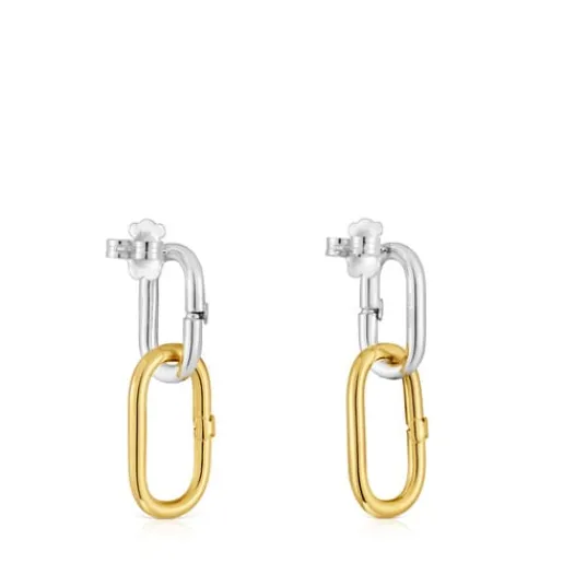 Pendientes largos bicolor Hold Oval^TOUS Best