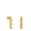 Pendientes largos con baño de oro 18 kt sobre plata motivos oso Bold Bear^TOUS Best