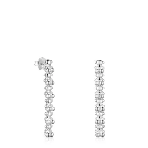 Pendientes largos de plata motivos oso Bold Bear^TOUS Hot