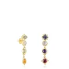 Pendientes largos Magic Nature con baño de oro 18 kt sobre plata y gemas^TOUS Clearance