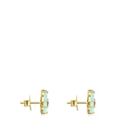 Pendientes mariposa de oro con amazonita y rubí Vita^TOUS Best