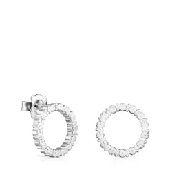 Pendientes medianos disco de plata Straight^TOUS Sale