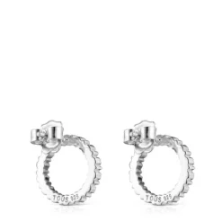 Pendientes medianos disco de plata Straight^TOUS Sale