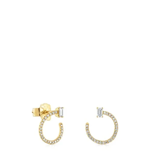 Pendientes medio círculo de y diamantes Les Classiques^TOUS Hot