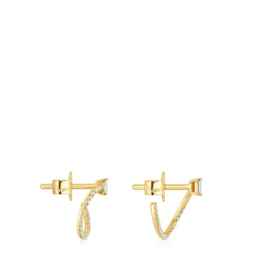 Pendientes medio círculo de y diamantes Les Classiques^TOUS Hot