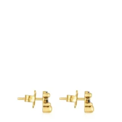 Pendientes motivo oso con baño de oro 18 kt sobre plata y espinela verde creada en laboratorio 8 mm Color Bear LGG^TOUS New