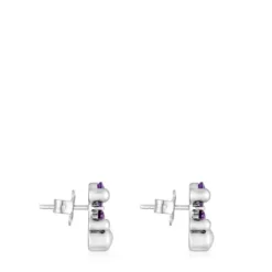 Pendientes motivo oso de y zafiro lila creado en laboratorio 13 mm Color Bear LGG^TOUS Discount