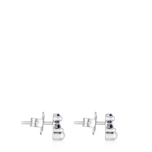 Pendientes motivo oso de y zafiro azul creado en laboratorio 8 mm Color Bear LGG^TOUS Outlet