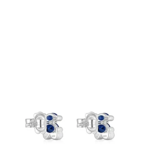 Pendientes motivo oso de y zafiro azul creado en laboratorio 8 mm Color Bear LGG^TOUS Outlet