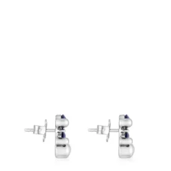 Pendientes motivo oso de y zafiro azul creado en laboratorio 13 mm Color Bear LGG^TOUS Sale