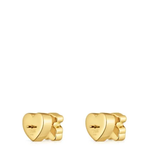 Pendientes oso con baño de oro 18 kt sobre plata y diamantes 1950^TOUS Hot