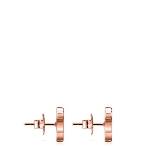 Pendientes oso con baño de oro rosa 18 kt sobre plata Sweet Dolls^TOUS Clearance