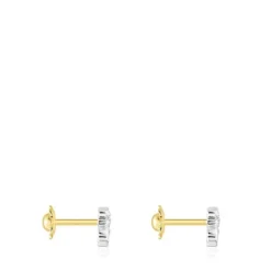 Pendientes oso de oro blanco y diamantes Puppies^TOUS Online