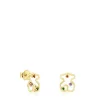 Pendientes oso de oro y gemas Tsuri^TOUS Online