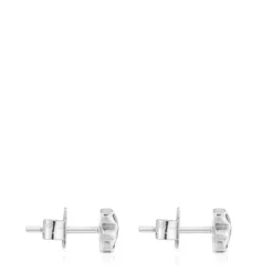 Pendientes oso de plata y ónix 6 mm Icon Color^TOUS Hot