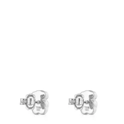 Pendientes oso de plata y ónix 10 mm Icon Color^TOUS Hot