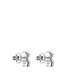 Pendientes oso de plata y perlas Real Sisy^TOUS Online