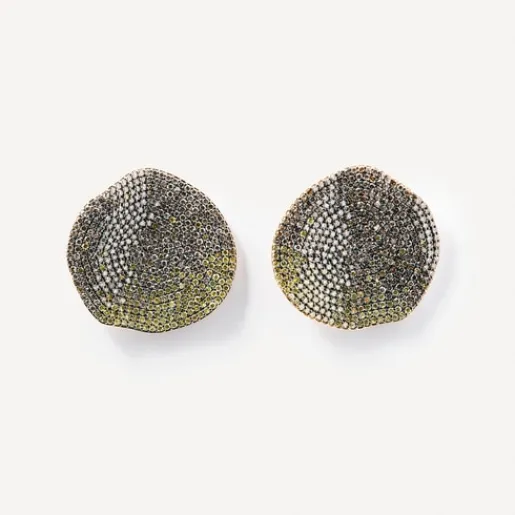 Pendientes pequeños ATELIER Nenufar de oro y diamantes amarillos^TOUS Clearance