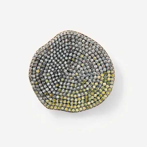 Pendientes pequeños ATELIER Nenufar de oro y diamantes amarillos^TOUS Clearance
