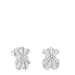 Pendientes pequeños oso de plata Grain^TOUS New