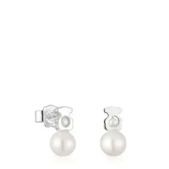 Pendientes pequeños oso de con perlas cultivadas I-Bear^TOUS Online