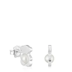 Pendientes pequeños oso de con perlas cultivadas 12 mm I-Bear^TOUS Sale
