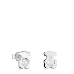 Pendientes pequeños oso de con perlas cultivadas 10 mm I-Bear^TOUS Best