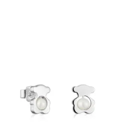 Pendientes pequeños oso de con perlas cultivadas 10 mm I-Bear^TOUS Best