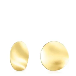 Pendientes pétalo pequeño con baño de oro 18 kt sobre plata Nenufar^TOUS Outlet