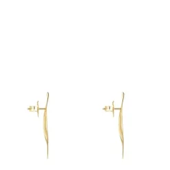 Pendientes pétalo pequeño con baño de oro 18 kt sobre plata Nenufar^TOUS Outlet