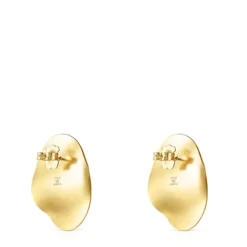 Pendientes pétalo pequeño con baño de oro 18 kt sobre plata Nenufar^TOUS Outlet