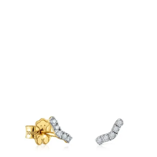 Pendientes tira de oro y diamantes 0,08 ct Les Classiques^TOUS Sale