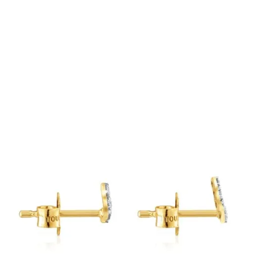 Pendientes tira de oro y diamantes 0,08 ct Les Classiques^TOUS Sale