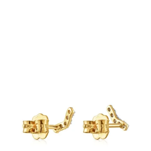 Pendientes tira de oro y diamantes 0,08 ct Les Classiques^TOUS Sale