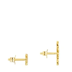 Pendientes trébol y serpiente de oro y diamantes Good Vibes^TOUS Online
