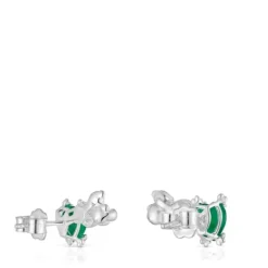 Pendientes trepadores con oso de , nácar y calcedonia Color Pills^TOUS Sale
