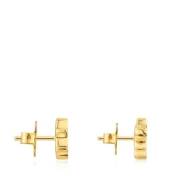 Pendientes trepadores con baño de oro 18 kt sobre plata y diamantes 1950^TOUS Clearance