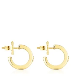 Pendientes triple aro con baño de oro 18 kt sobre plata fellow^TOUS Online