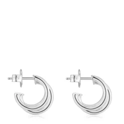 Pendientes triple aro cortos de plata Basics^TOUS Best