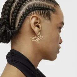 Pendientes triple estrella con baño de oro 18 kt sobre plata Bickie^TOUS Online