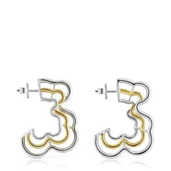 Pendientes triple oso bicolor Bickie^TOUS Outlet