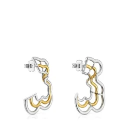 Pendientes triple oso bicolor Bickie^TOUS Outlet