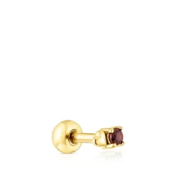 Piercing de acero IP dorado corazón y granate New Motif^TOUS Online