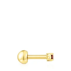 Piercing de acero IP dorado corazón y granate New Motif^TOUS Online