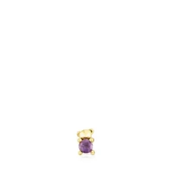 Piercing de acero IP dorado oso y amatista New Motif^TOUS Discount