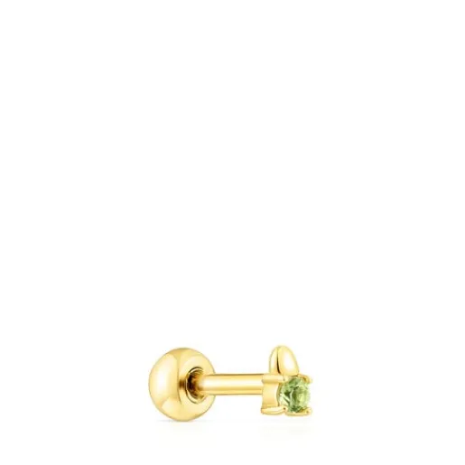 Piercing de acero IP dorado bola y peridoto New Motif^TOUS Hot
