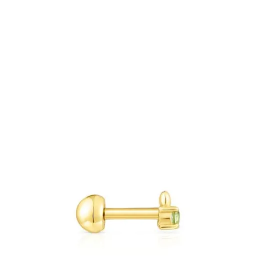 Piercing de acero IP dorado bola y peridoto New Motif^TOUS Hot
