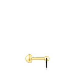 Piercing de acero IP negro y acero IP dorado Plump^TOUS Clearance