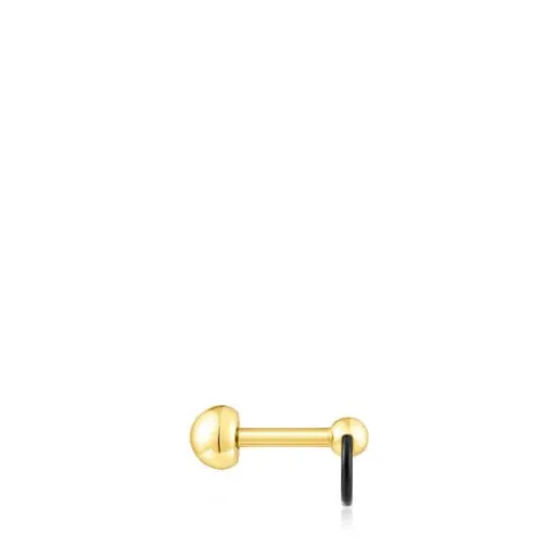 Piercing de acero IP negro y acero IP dorado Plump^TOUS Clearance
