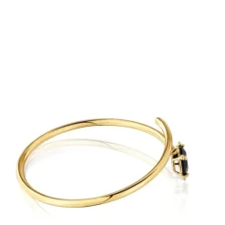 Pulsera abierta con baño de oro 18 kt sobre plata y ónix Cachito Mío^TOUS